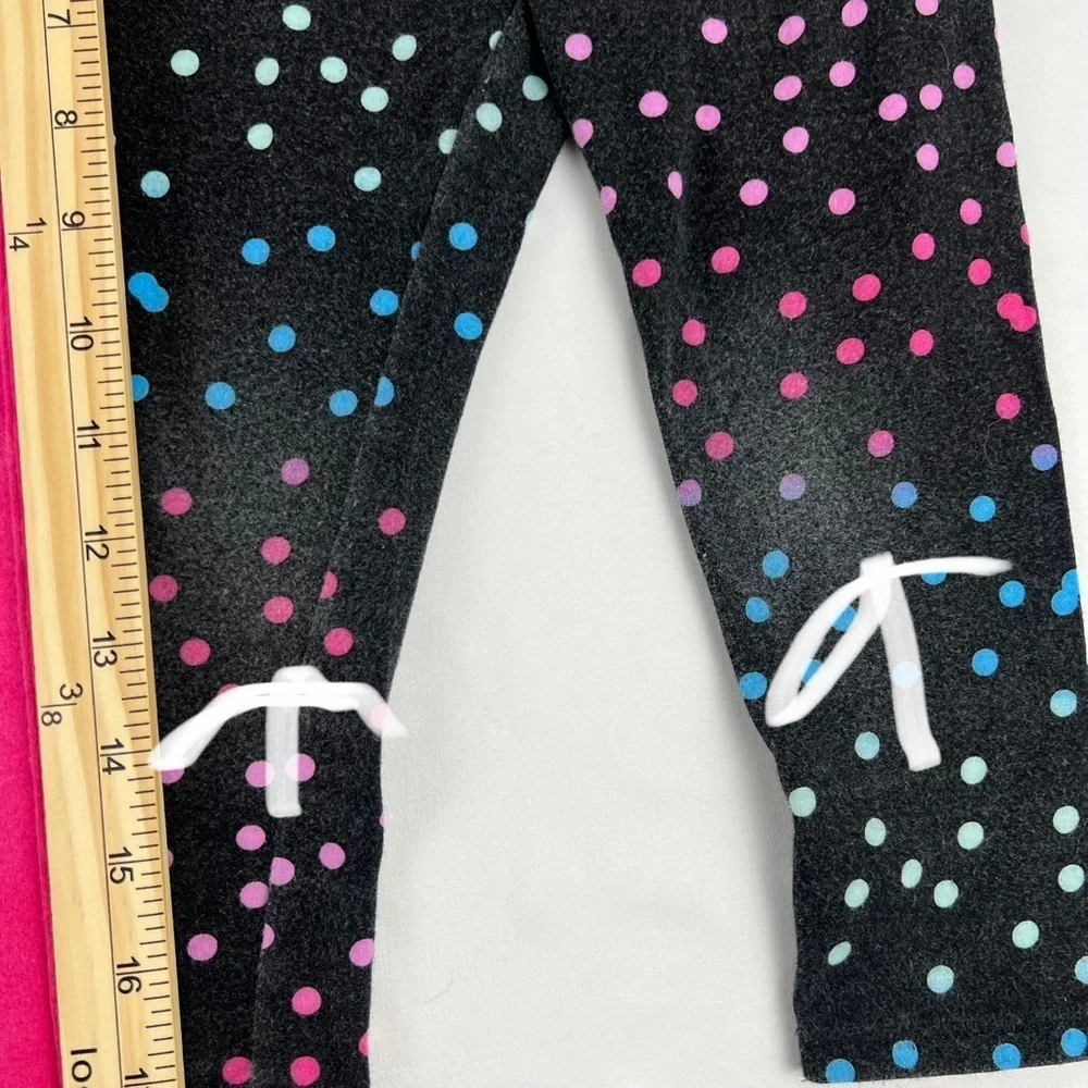 Okie Dokie - Girl’s Pants - 2 PK - 3T - Pink and Black w/ Polka Dots